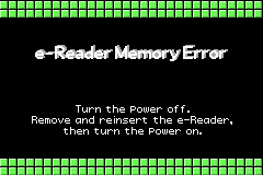 E-Reader title screen for GameBoy Advance